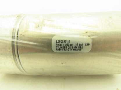 Parker 2.00DSR01.0 Pneumatic Air Cylinder 2" Bore 1" Stroke 145psi