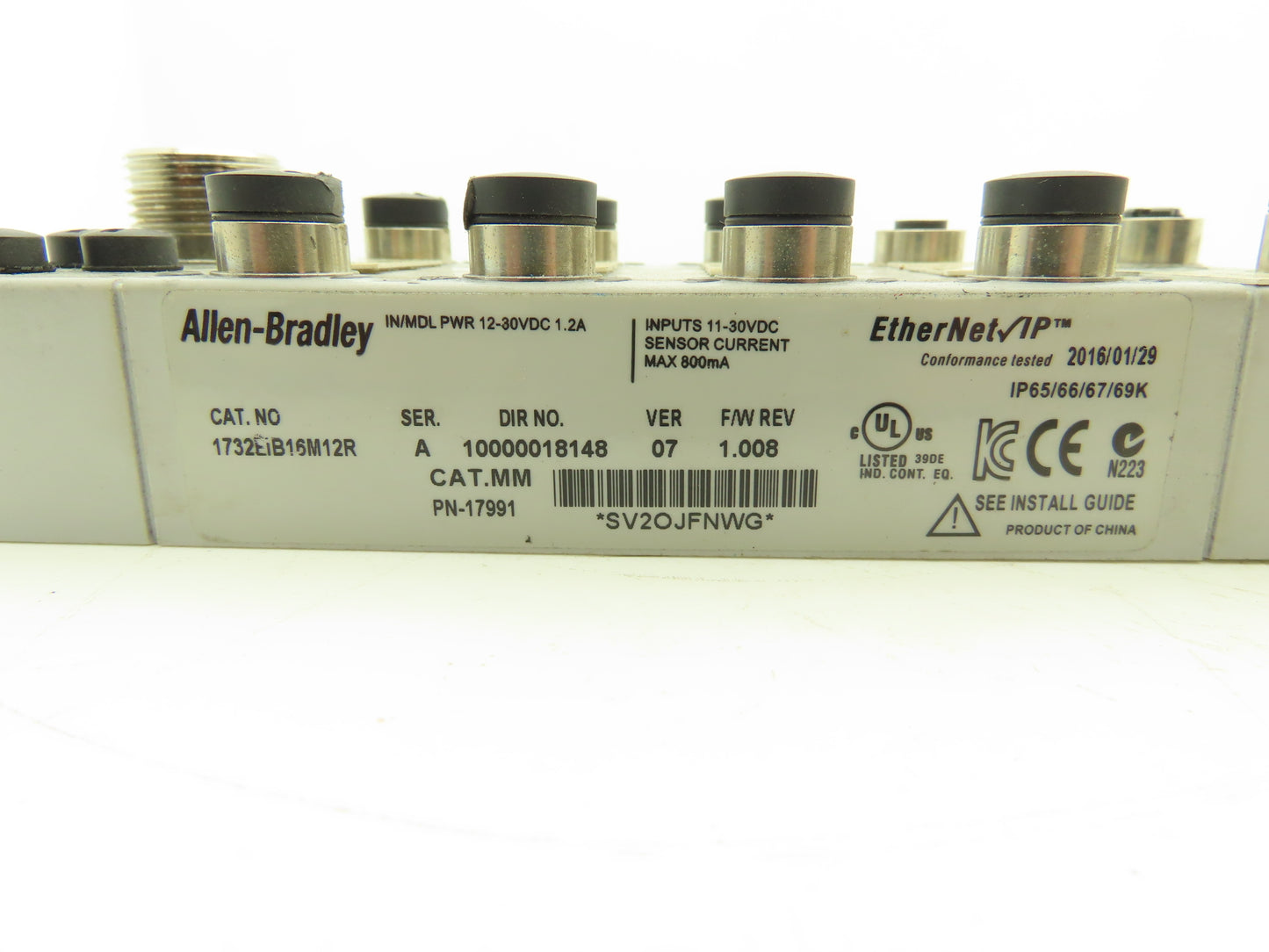 Allen Bradley 1732EIB16M12R Ethernet 16-Point I/O Connector Block PN-17991