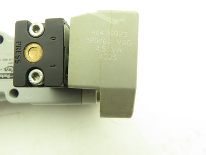 Parker H26VXBG023C Pneumatic Air isys Solenoid Valve 120v 60hz Coil 145psig