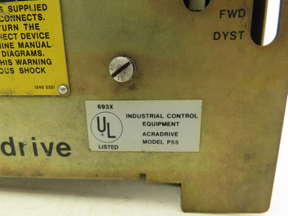 Cincinnati Milacron P55 Acradrive Plastic Processing Drive 240VAC 1Ph 35A 60Hz