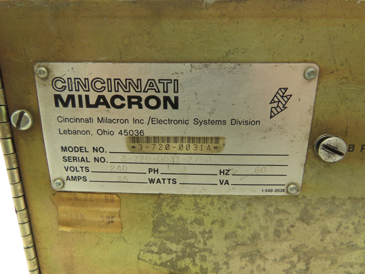 Cincinnati Milacron P55 Acradrive Plastic Processing Drive 240VAC 1Ph 35A 60Hz