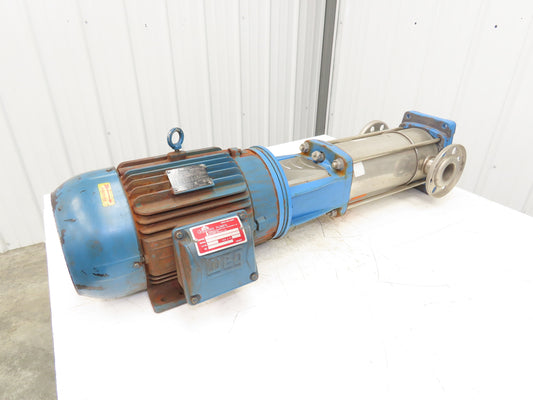 Gusher 00736ET3E213TC Inline Centrifugal Pump 2x2"Flanged Stainless 7.5Hp 3PH