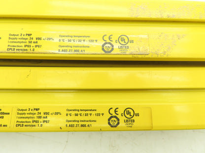 Contrinex Light Curtain Sender Receiver Set 14mm Res. 3.5M Range 49 Beam 400mm