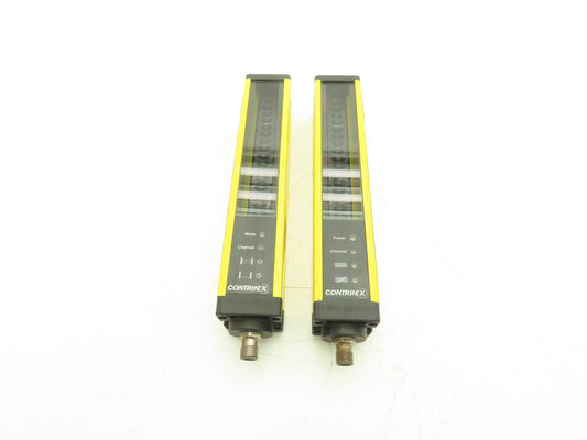 Contrinex Light Curtain Sender Receiver Set 14mm Res. 3.5M Range 17 Beam 142mm