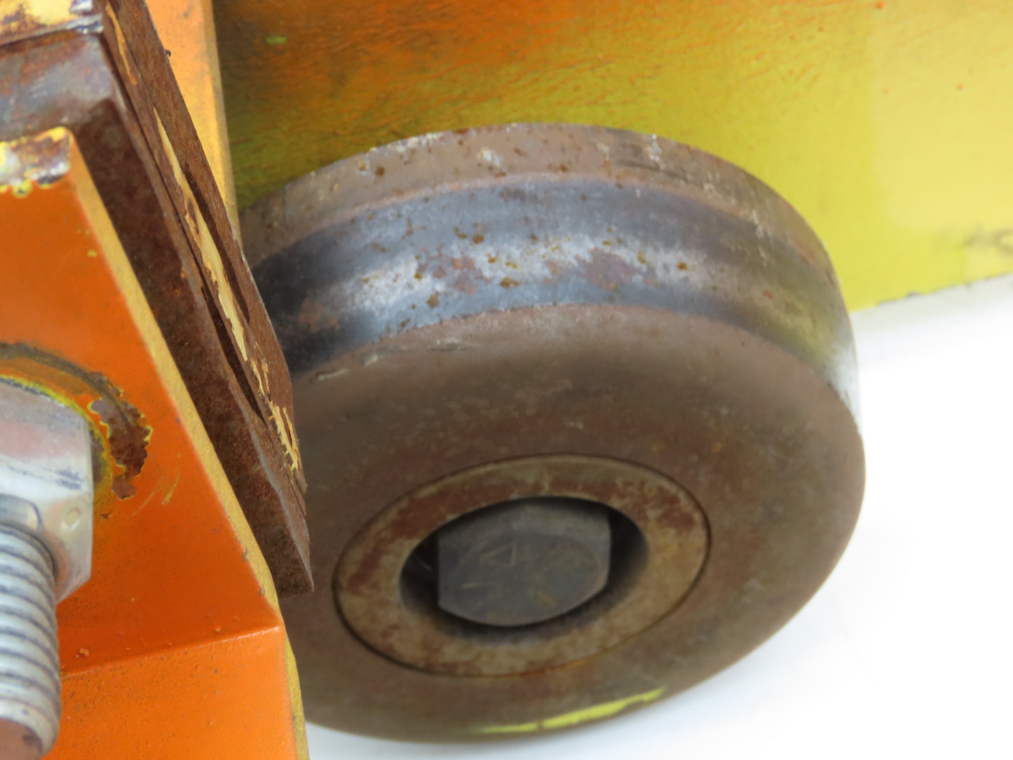 Underhung Bridge Crane Push End Truck 3-1/4"-5" Beam Flange 48"L 5"Steel Wheels