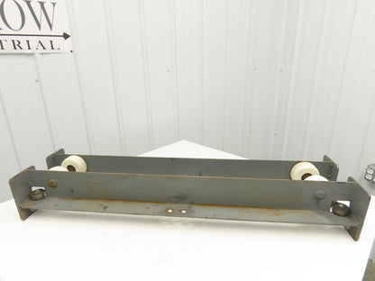 Underhung Bridge Crane End Truck 3-1/4"-7" Beam Flange 49"Length 4" Poly Wheels