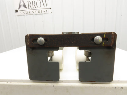 Underhung Bridge Crane End Truck 3-1/4"-7" Beam Flange 49"Length 4" Poly Wheels