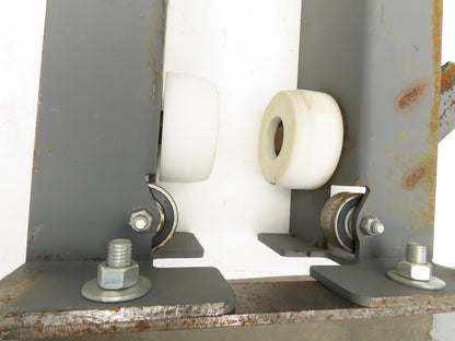 Underhung Bridge Crane End Truck 3-1/4"-7" Beam Flange 49"Length 4" Poly Wheels