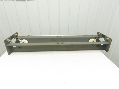 Underhung Bridge Crane End Truck 3-1/4"-7" Beam Flange 49"Length 4" Poly Wheels