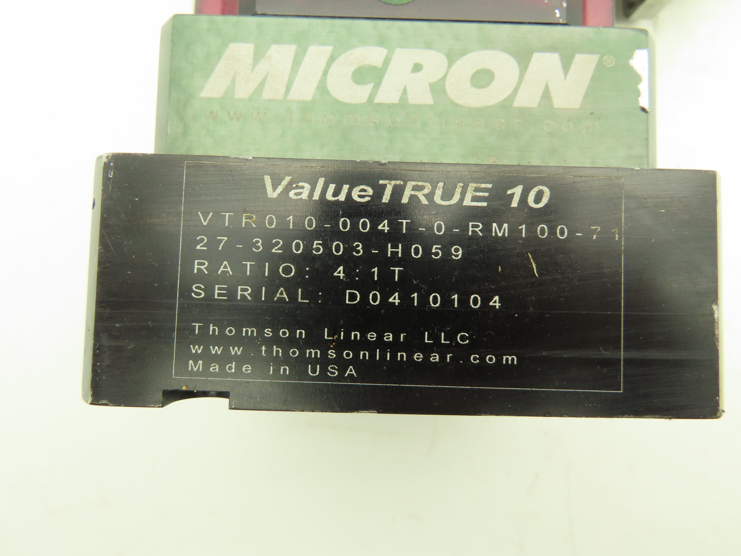 Thomson Linear VTR010-004T-0-RM100-71 Planetary Gearbox Right Angle Drive 4:1T