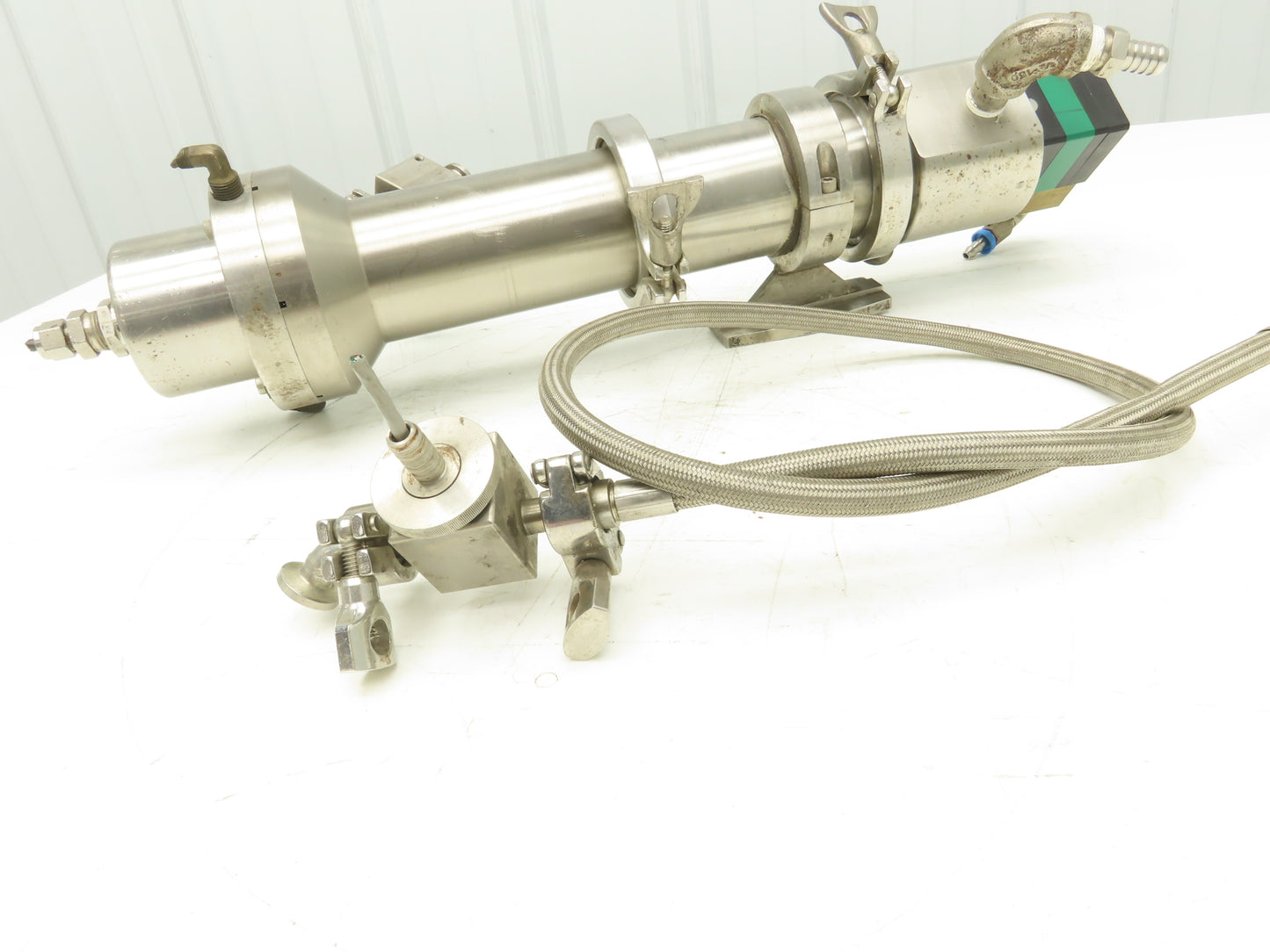 Baldewien NA Sanitary Mixing Valve Assy Pneumatic Plunger Btm 3" Body Dia x 22"