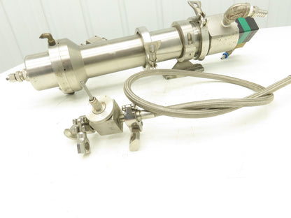 Baldewien NA Sanitary Mixing Valve Assy Pneumatic Plunger Btm 3" Body Dia x 22"
