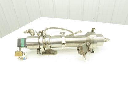 Baldewien NA Sanitary Mixing Valve Assy Pneumatic Plunger Btm 3" Body Dia x 22"