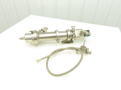 Baldewien NA Sanitary Mixing Valve Assy Pneumatic Plunger Btm 3" Body Dia x 22"