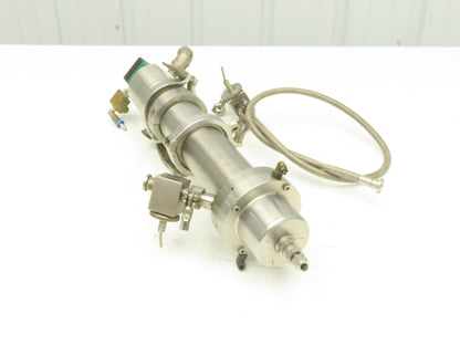 Baldewien NA Sanitary Mixing Valve Assy Pneumatic Plunger Btm 3" Body Dia x 22"