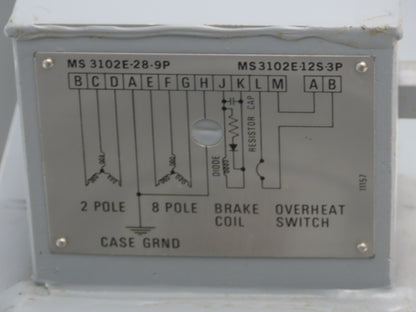 Hoover Electric 13140 Motor Brake 2-Speed 3Hp 3394 RPM 460V 3PH