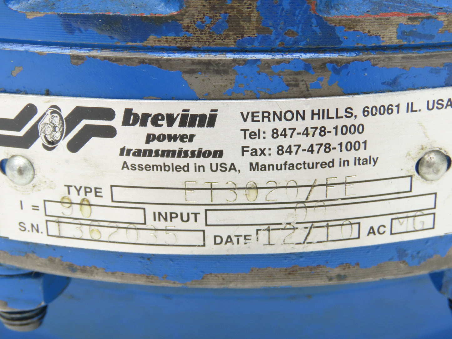Brevini Riduttori ET3020/FE Planetary Gearbox 90:1 Ratio Flanged Reducer