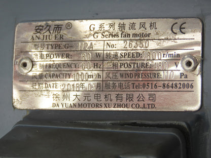 Guomao GFA87-YVP2.2-6P-179.79-M3 Gear Motor 10rpm 2.2kw 480V 3PH Hollow Shaft