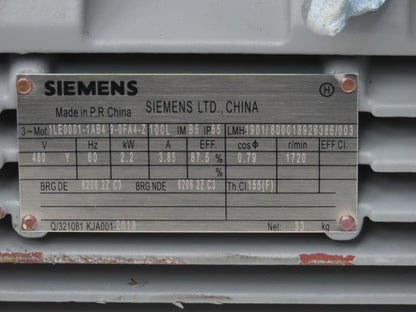 Vector Namkang BWD11-17-2.2 Inline Gear Motor 17:1 Ratio 100rpm 2.2kw 480V 3PH