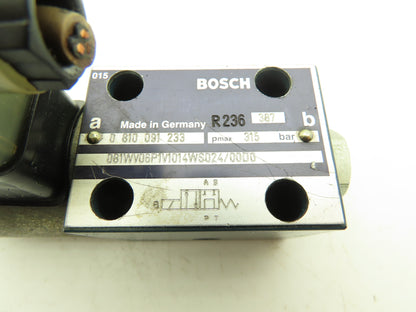 Bosch 0810091233 Hydraulic Solenoid Valve Pmax 315 Bar 24V1.4A