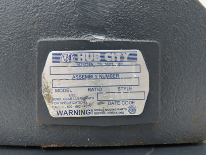 Hub City 0230-32204 ULR Worm Gearbox 150:1 Double Reducer 12rpm 2.5Hp 140TC RH