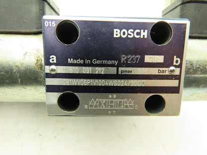 Bosch 0810091212 Hydraulic Solenoid Directional Valve w Proportional Amplification Mod
