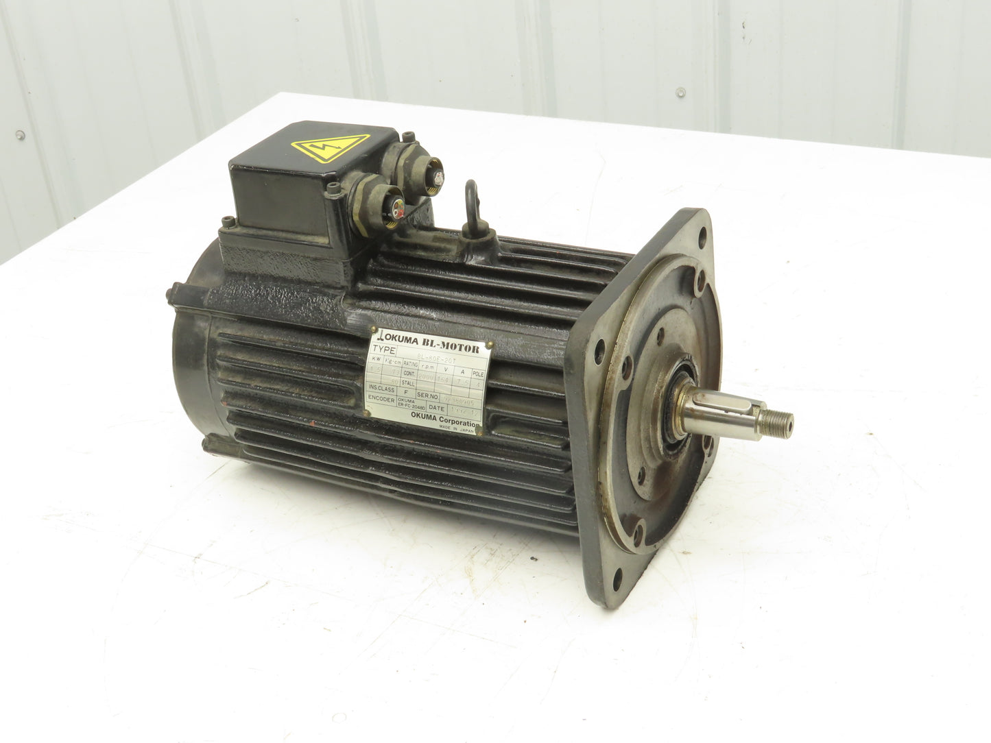 Okuma BL-80E-20T AC Servo Motor 1.5 Kw 2000 Rpm 164VAC W/ Encoder ER-FC-2048D