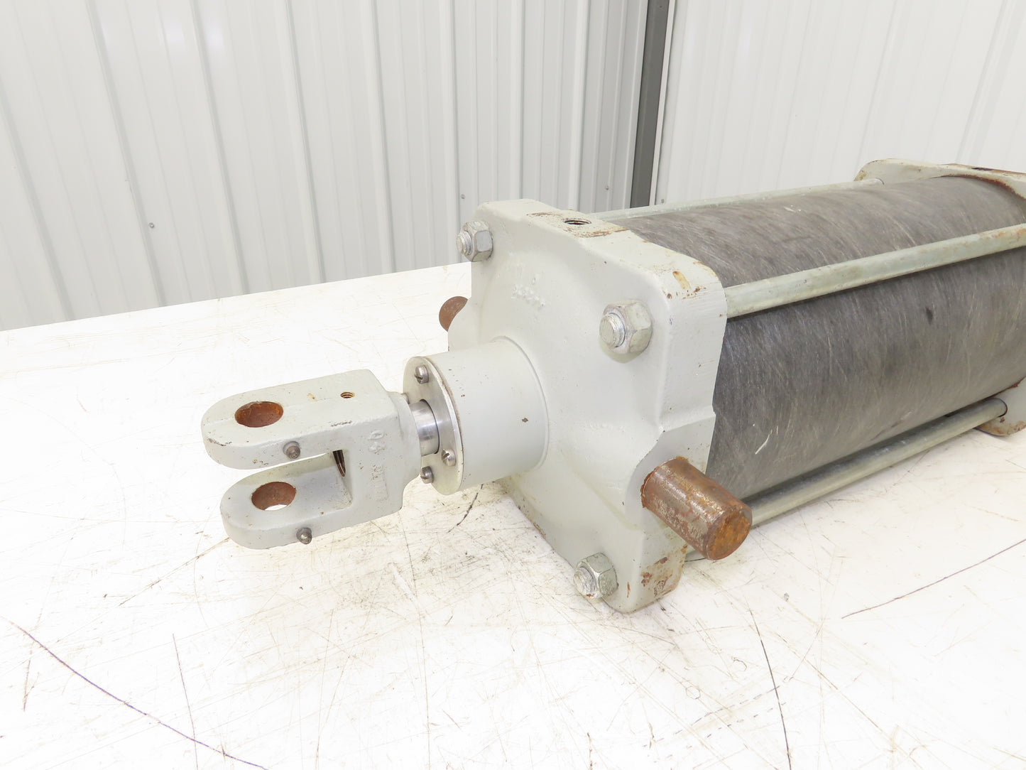 Composite Shell Air Cylinder 8"Bore 14"Stroke 1-1/4"Rod Clevis Trunnion Mount