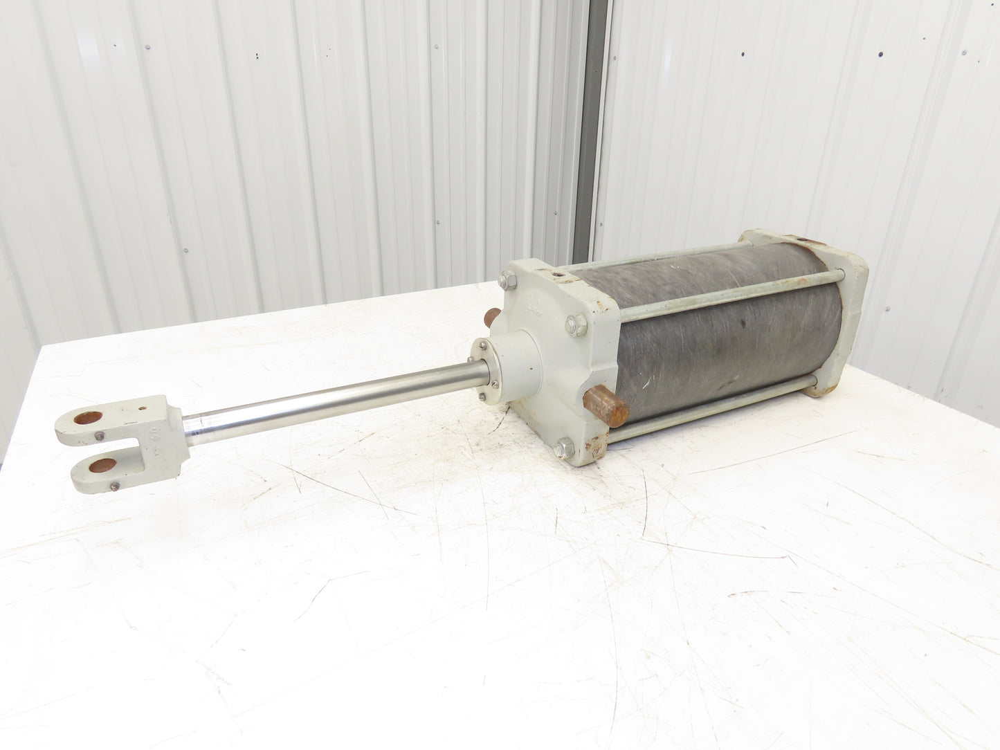 Composite Shell Air Cylinder 8"Bore 14"Stroke 1-1/4"Rod Clevis Trunnion Mount