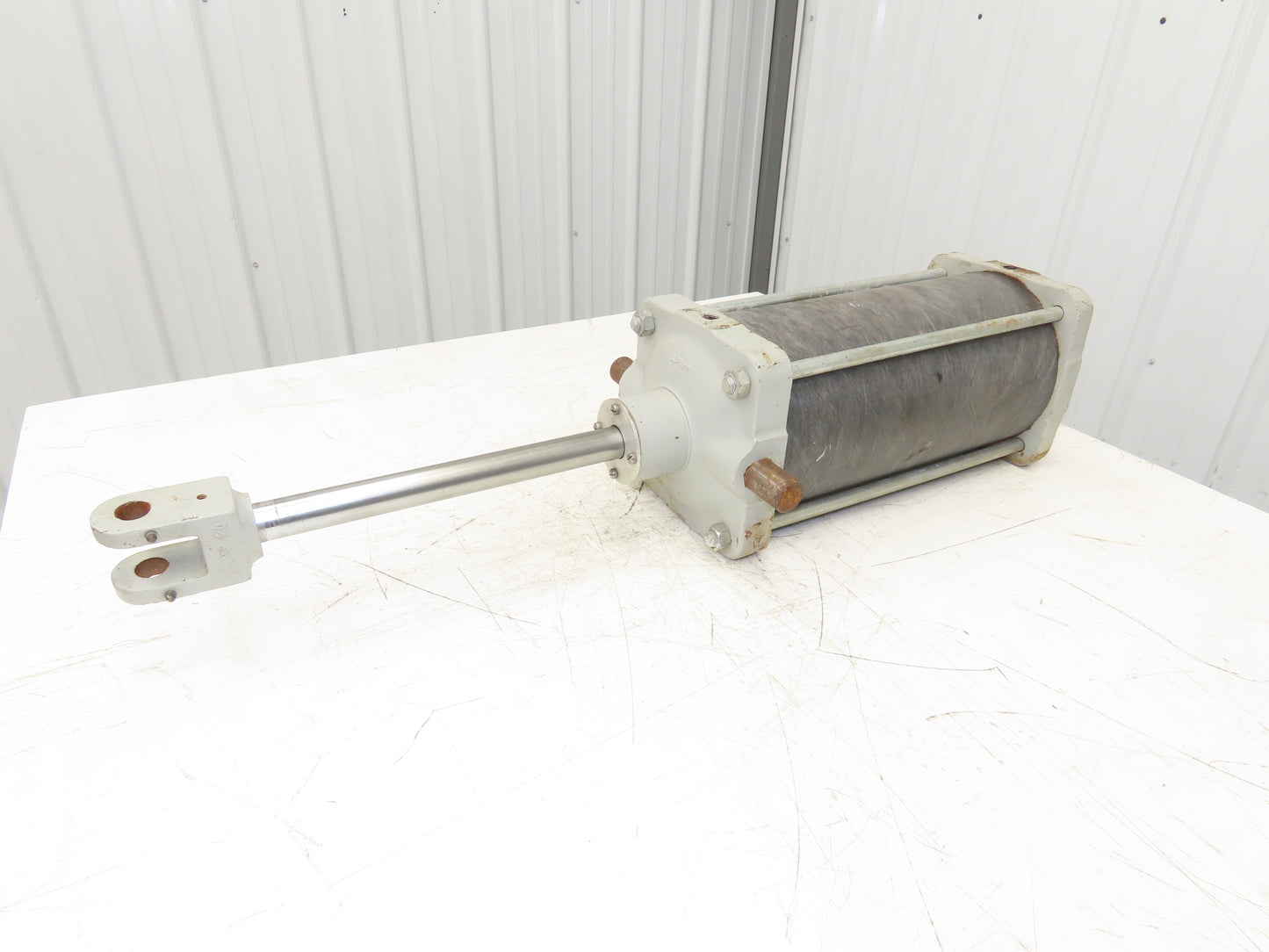 Composite Shell Air Cylinder 8"Bore 14"Stroke 1-1/4"Rod Clevis Trunnion Mount
