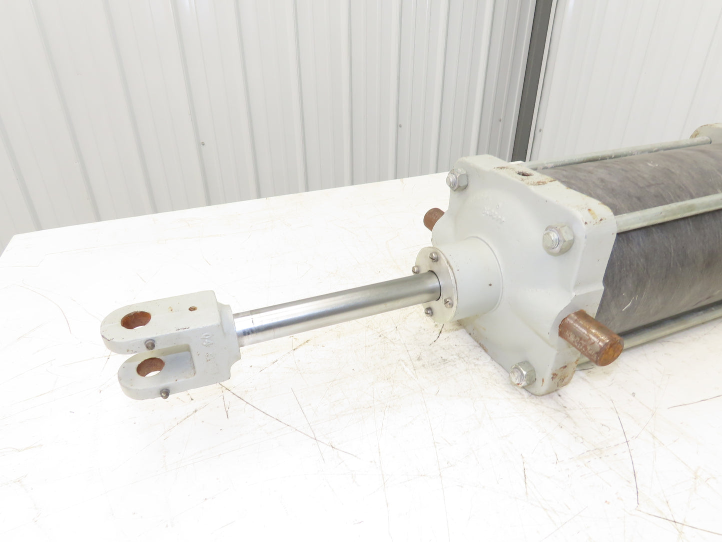 Composite Shell Air Cylinder 8"Bore 14"Stroke 1-1/4"Rod Clevis Trunnion Mount