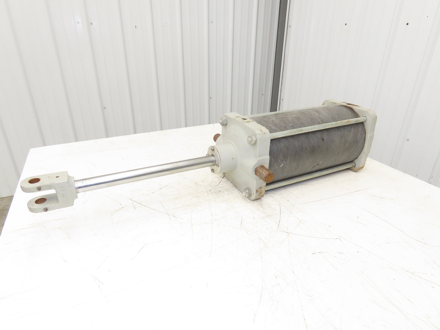 Composite Shell Air Cylinder 8"Bore 14"Stroke 1-1/4"Rod Clevis Trunnion Mount