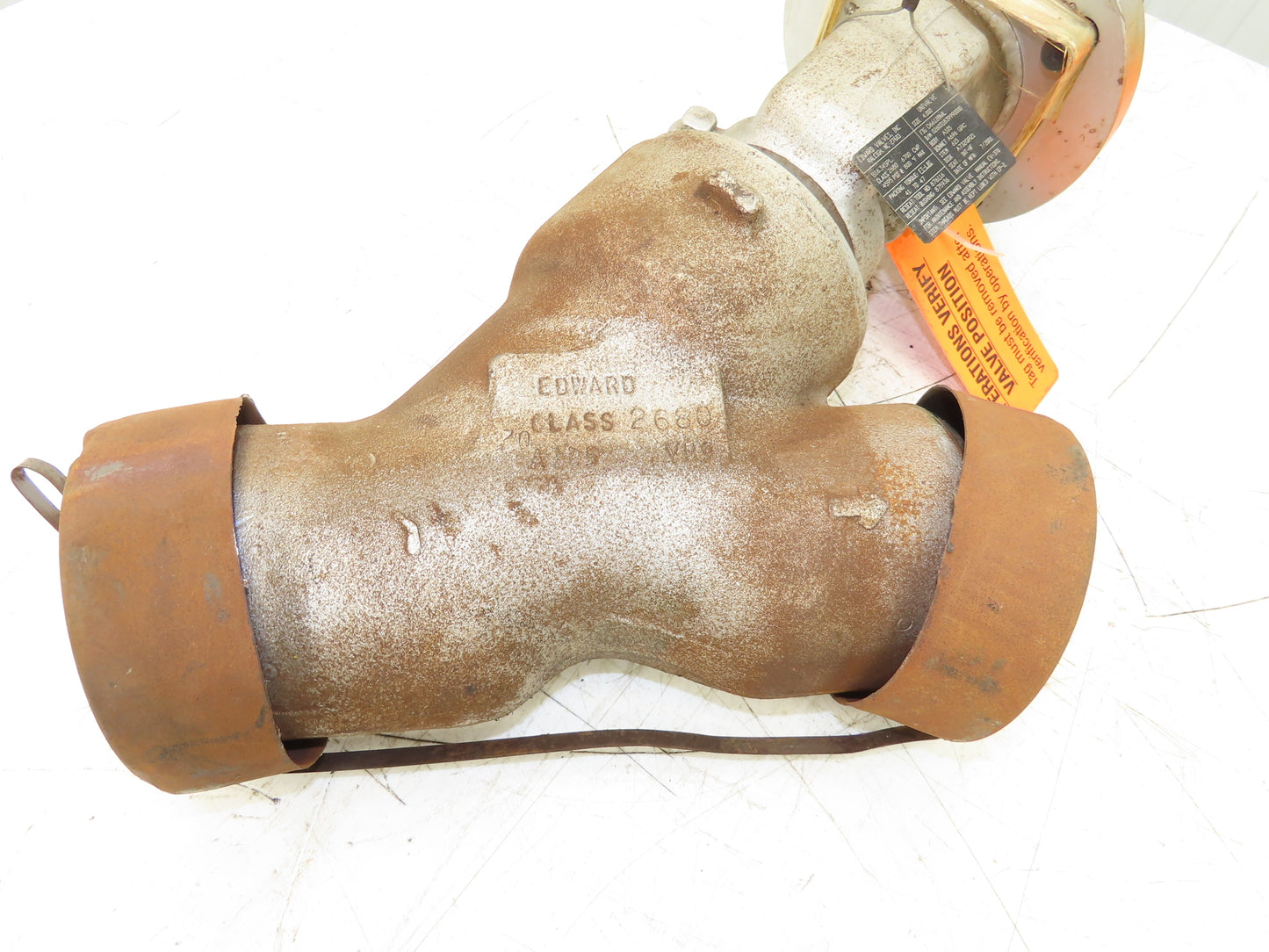 Edward D66128ML Univalve Y-Pattern Globe Valve 4" Butt Weld 4595psi B16.34SPL