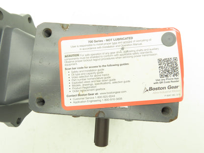Boston Gear F721-80-B5-J Worm Gearbox 80:1 Reducer .38Hp 22rpm RH 56C Face