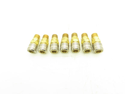 Hansen 400 Series Pneumatic Socket Coupling 1/2" Barb  Brass Body Lot of 7