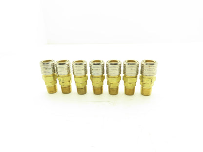 Hansen 400 Series Pneumatic Socket Coupling 1/2" Barb  Brass Body Lot of 7