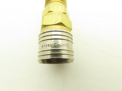 Hansen 400 Series Pneumatic Socket Coupling 1/2" Barb  Brass Body Lot of 7