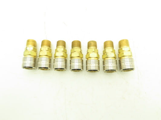 Hansen 400 Series Pneumatic Socket Coupling 1/2" Barb  Brass Body Lot of 7