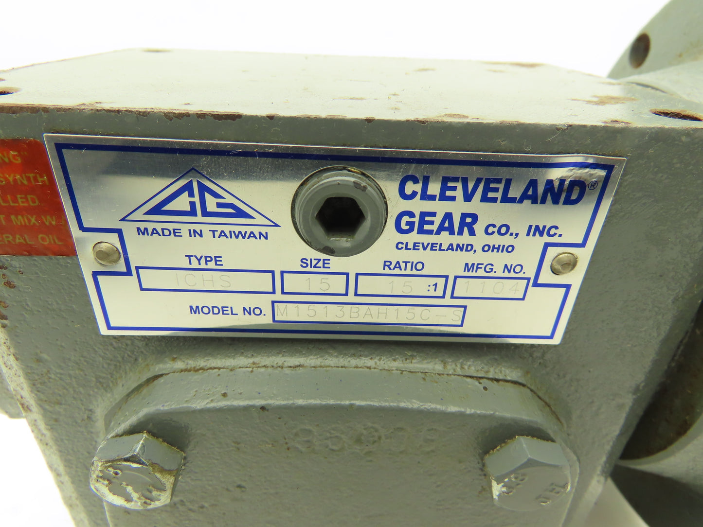 Cleveland Gear M1513BAH15C-S Worm Gearbox 15:1 Reducer 117rpm RH Output 56C