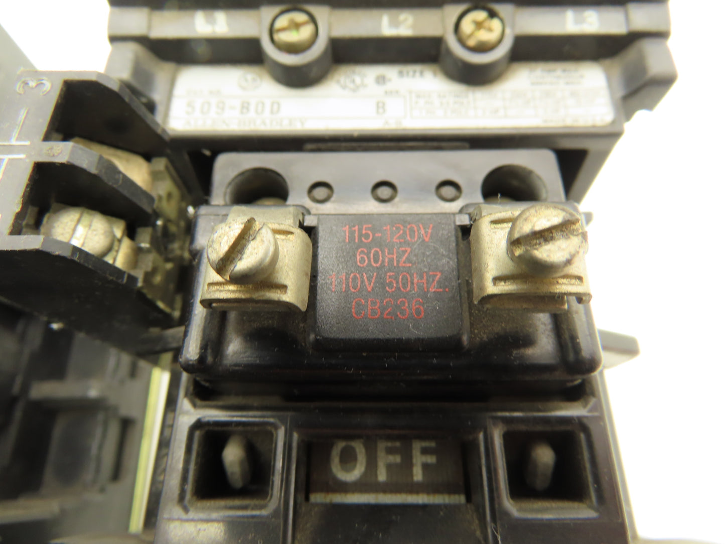 Allen Bradley 509-BOD Motor Starter Overload Relay 120V Coil 600V Lot of 3