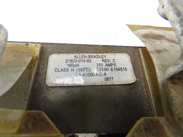 Allen Bradley 21803-014-02 Transformer Choke DC Link 350A 160uH Rev C