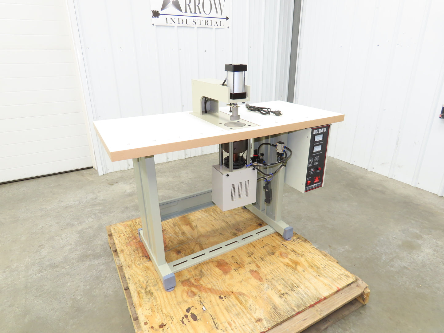 Changzhou JT-100-Q Ultrasonic Welding Sewing Head Unit Press 2x1" Foot 220V