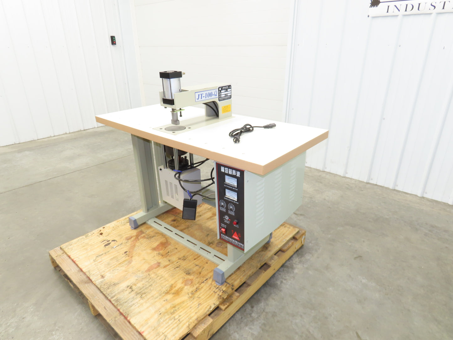 Changzhou JT-100-Q Ultrasonic Welding Sewing Head Unit Press 2x1" Foot 220V