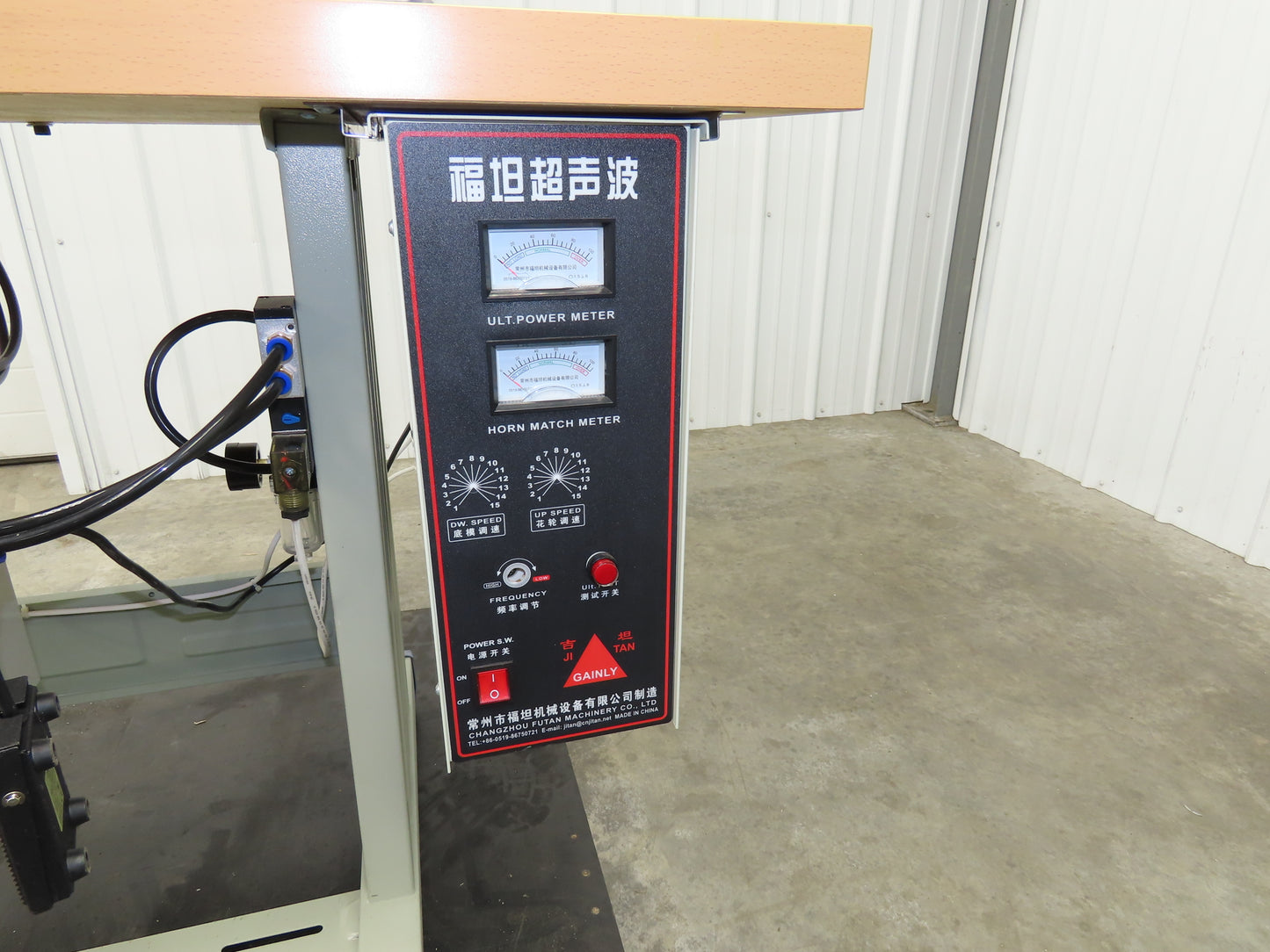 Changzhou JT-100-Q Ultrasonic Welding Sewing Head Unit Press 2x1" Foot 220V