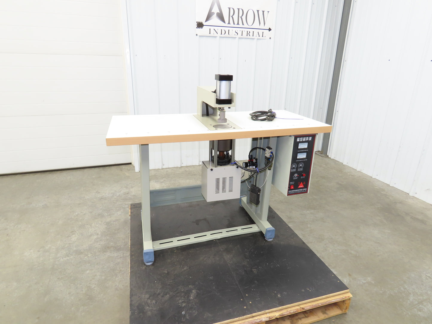Changzhou JT-100-Q Ultrasonic Welding Sewing Head Unit Press 2x1" Foot 220V