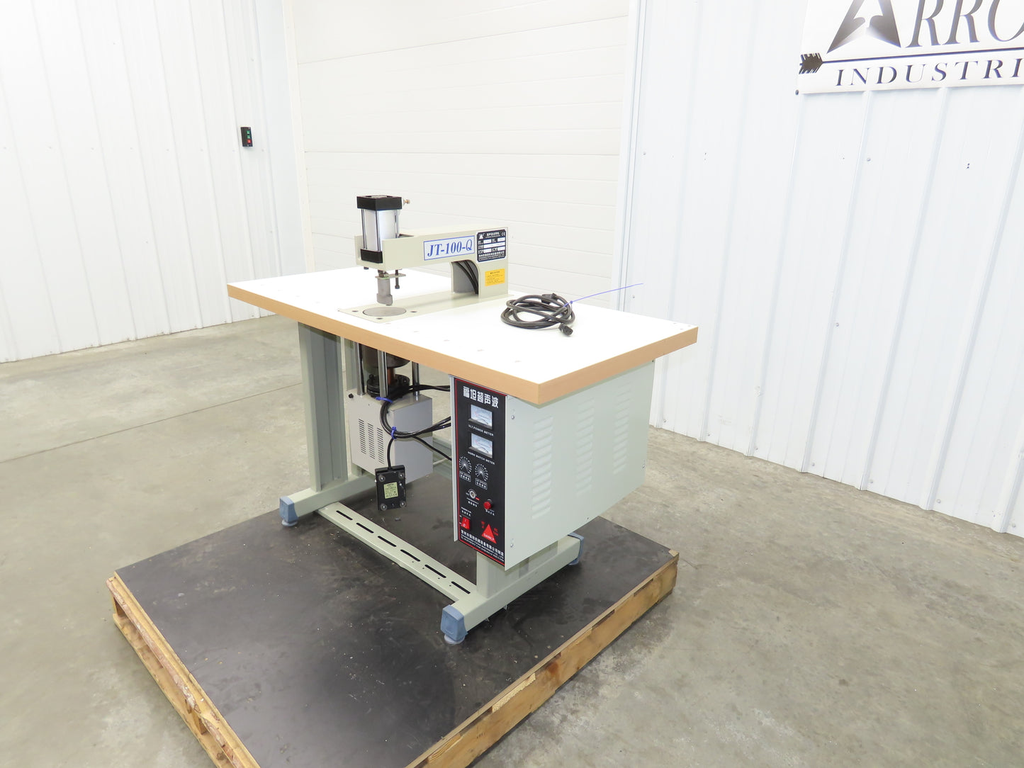 Changzhou JT-100-Q Ultrasonic Welding Sewing Head Unit Press 2x1" Foot 220V