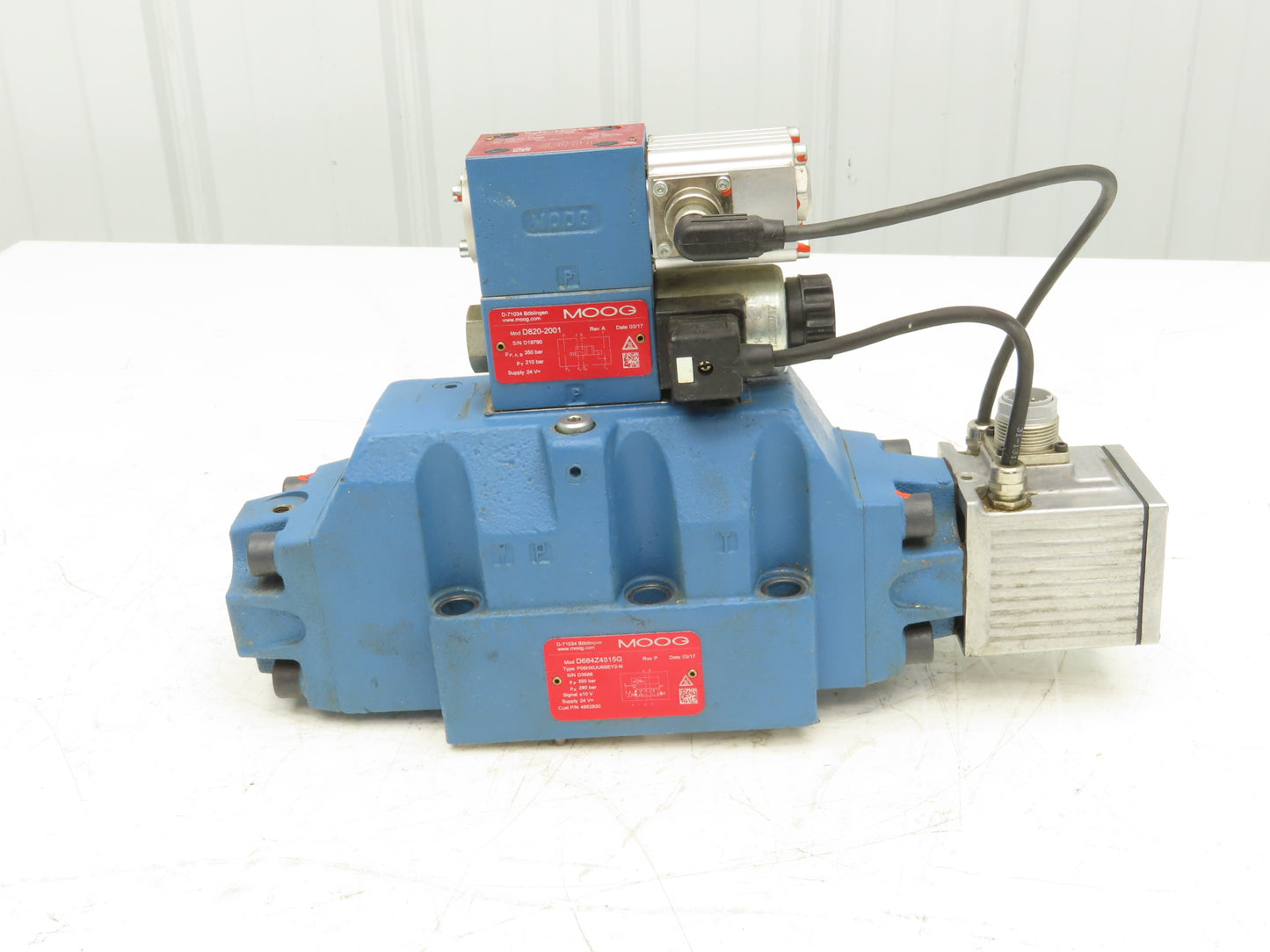 Moog D684Z4315G Hydraulic EFB Servo Proportional Pilot Control Valve Assembly