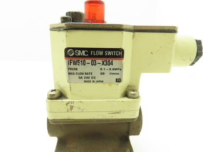 SMC IFW510-03-X304 Diaphragm Style Flow Switch 1-10 l/min 3/8" NPT 0.1 - 0.6 Mpa
