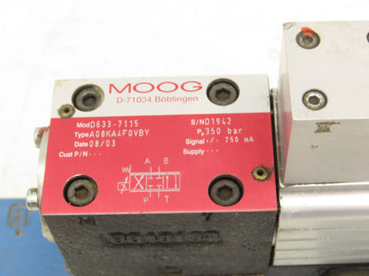 Moog D684Z4715B Hydraulic EFB Servo Proportional Pilot Control Valve Assembly
