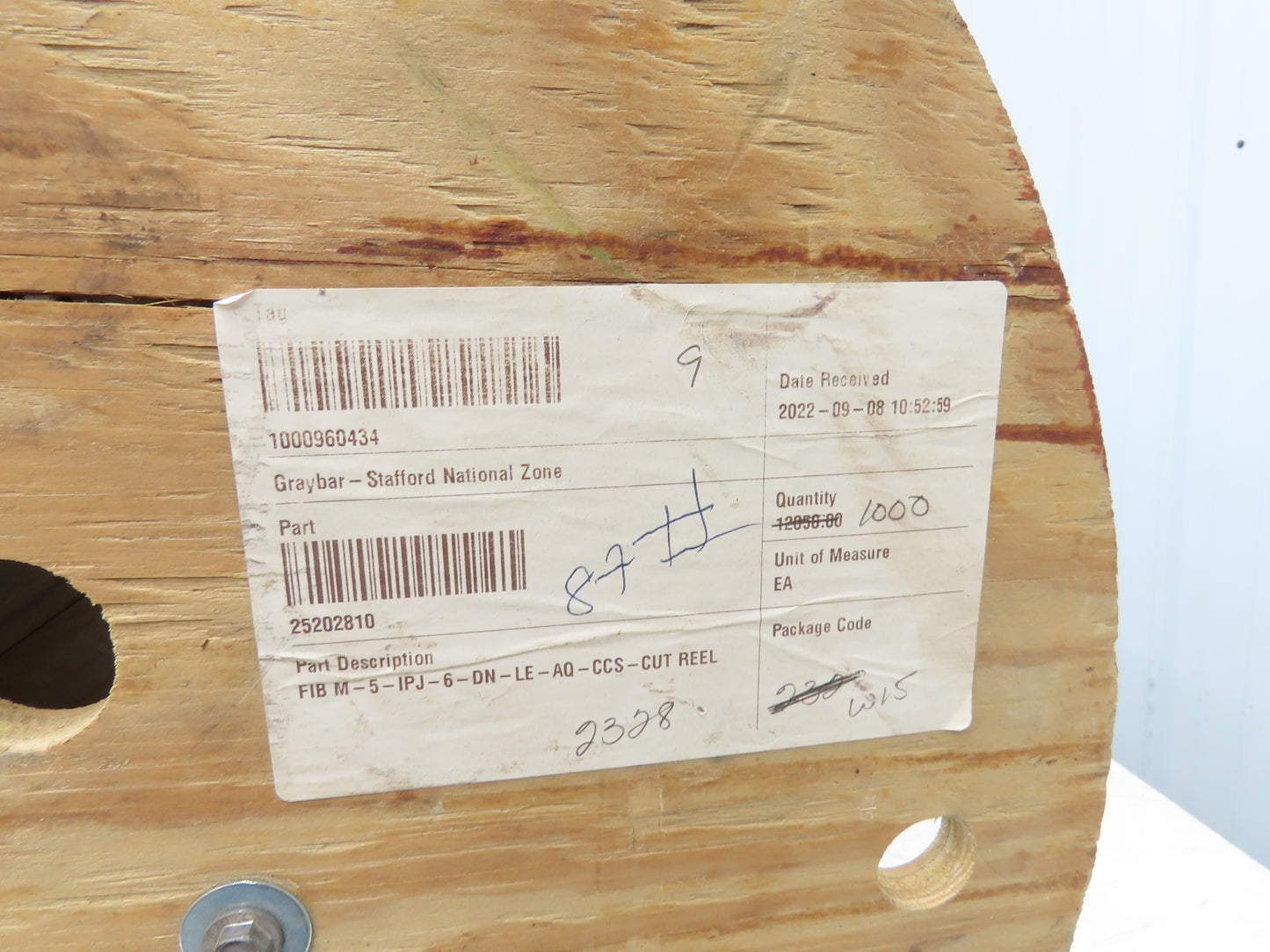 Corning 6-Fiber Optic MIC Tight-Buffered Interlocking Armored Plenum Cable 210'